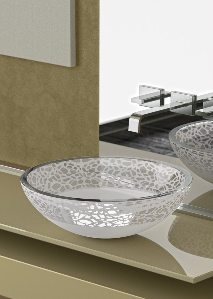 Flare Bianco Trasp Texture | My Bathroom Specialist