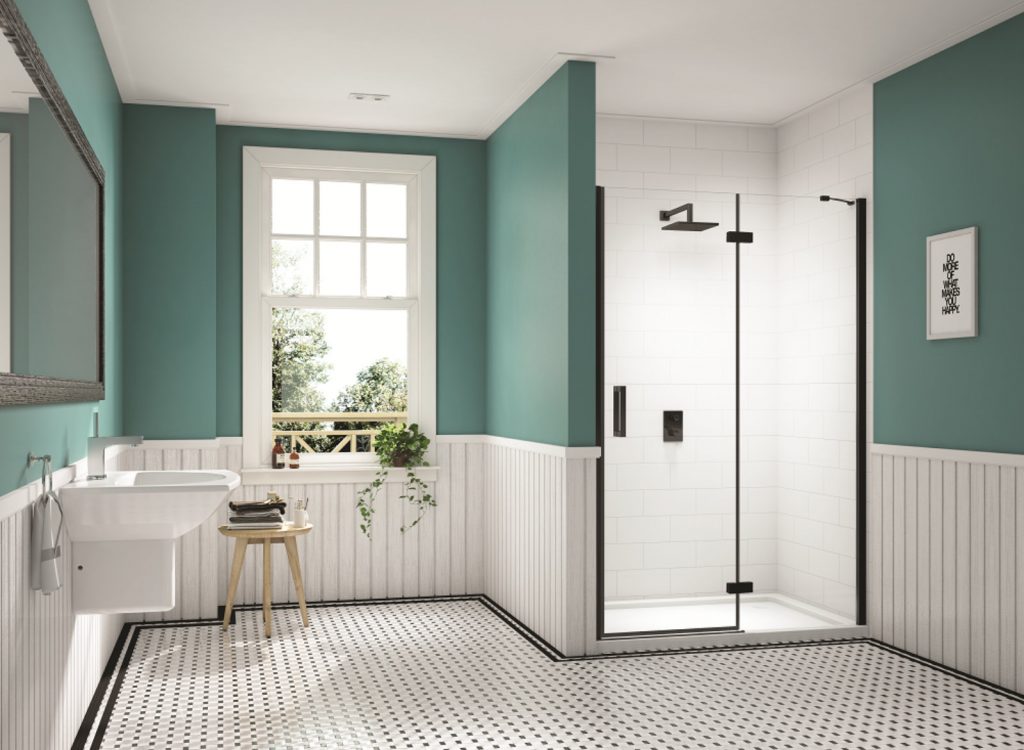 Merlyn Black Hinge And Inline In Recess Black Seals | My Bathroom Specialist