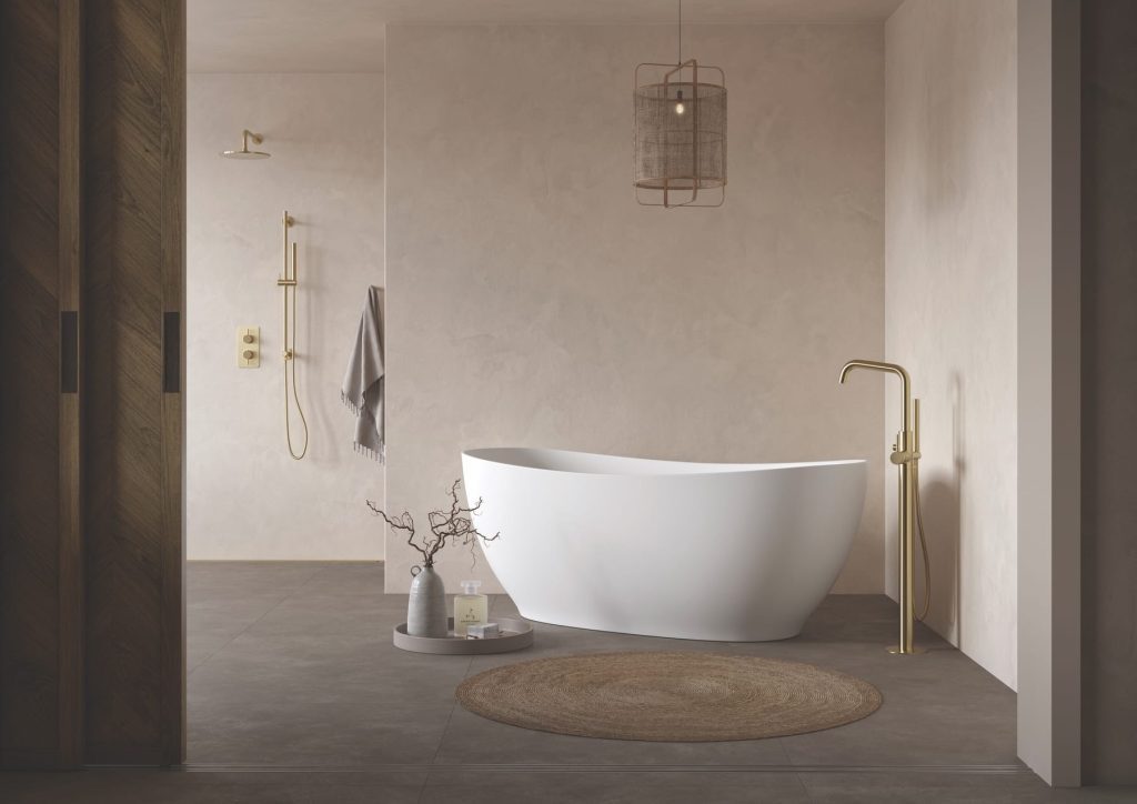 10 Beautiful Bathroom Colour Schemes For UK Homes - Adamsez Siena Freestanding Bath Nigel Fryer 1 | My Bathroom Specialist