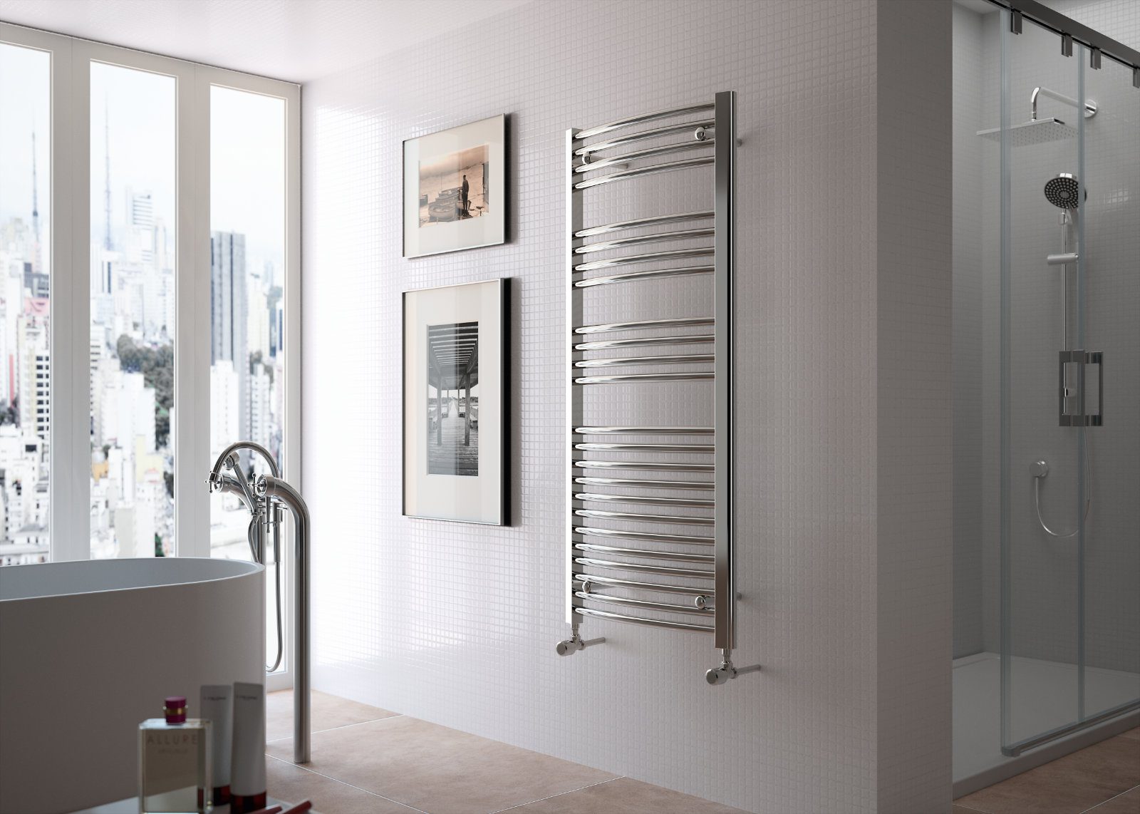Eco-Friendly Bathroom Design Ideas for UK Homes - Ra Premier Curved With Valves | My Bathroom Specialist