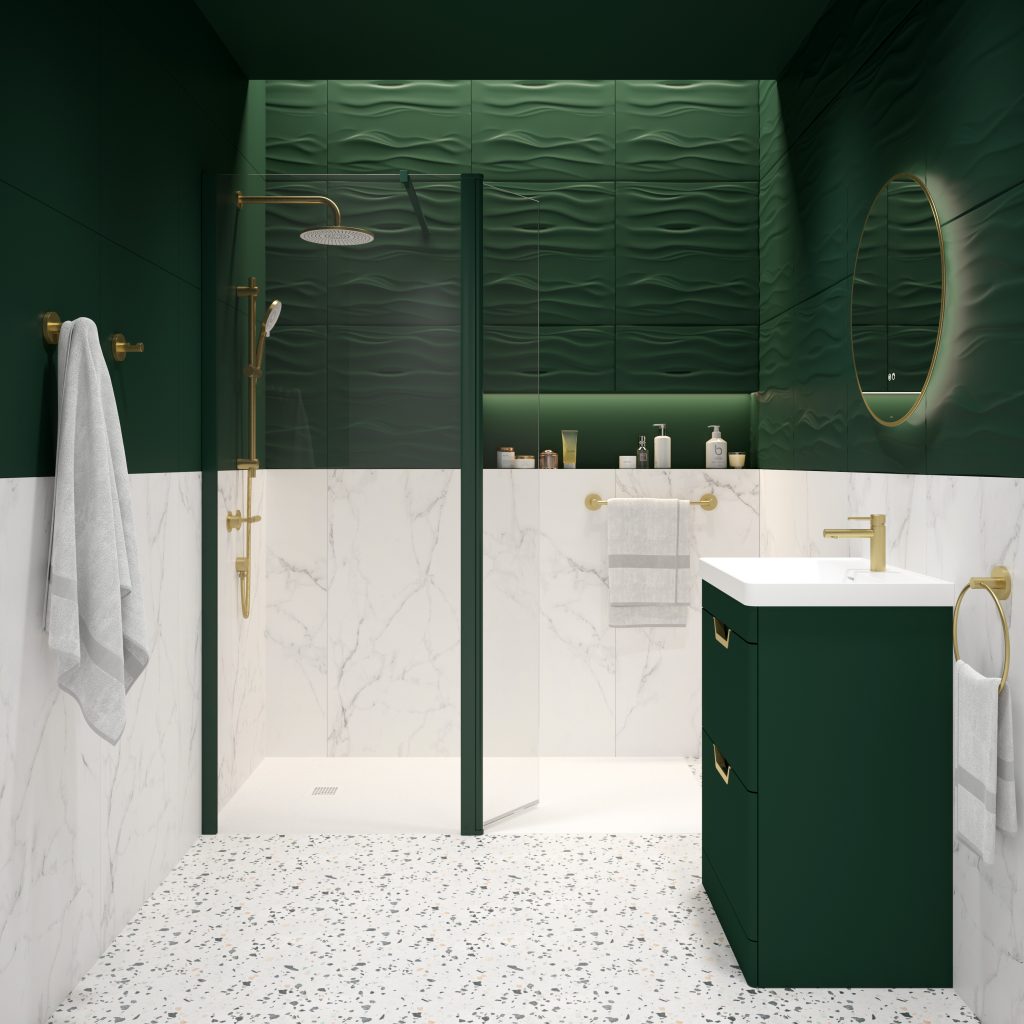 Sonas Aspect Wreath Green Nigel Fryer | My Bathroom Specialist