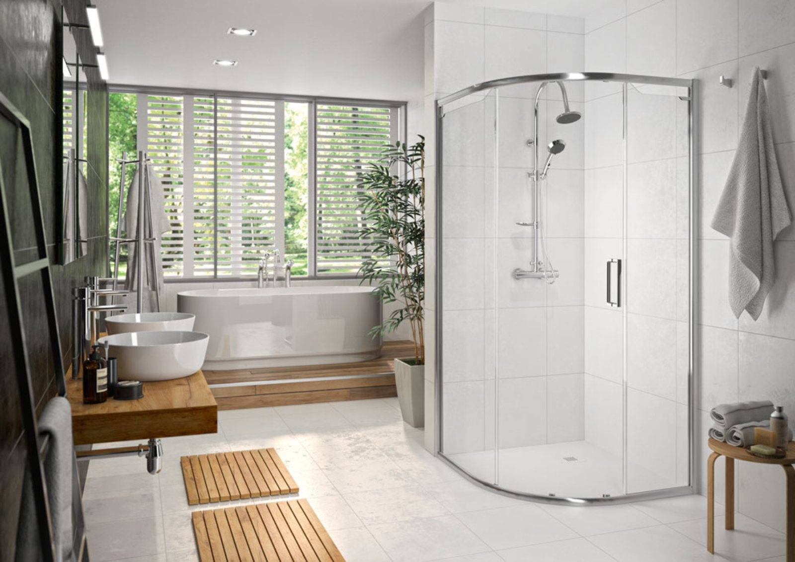 Merlyn Arysto Six 1 Door Quadrant Chrome | My Bathroom Specialist